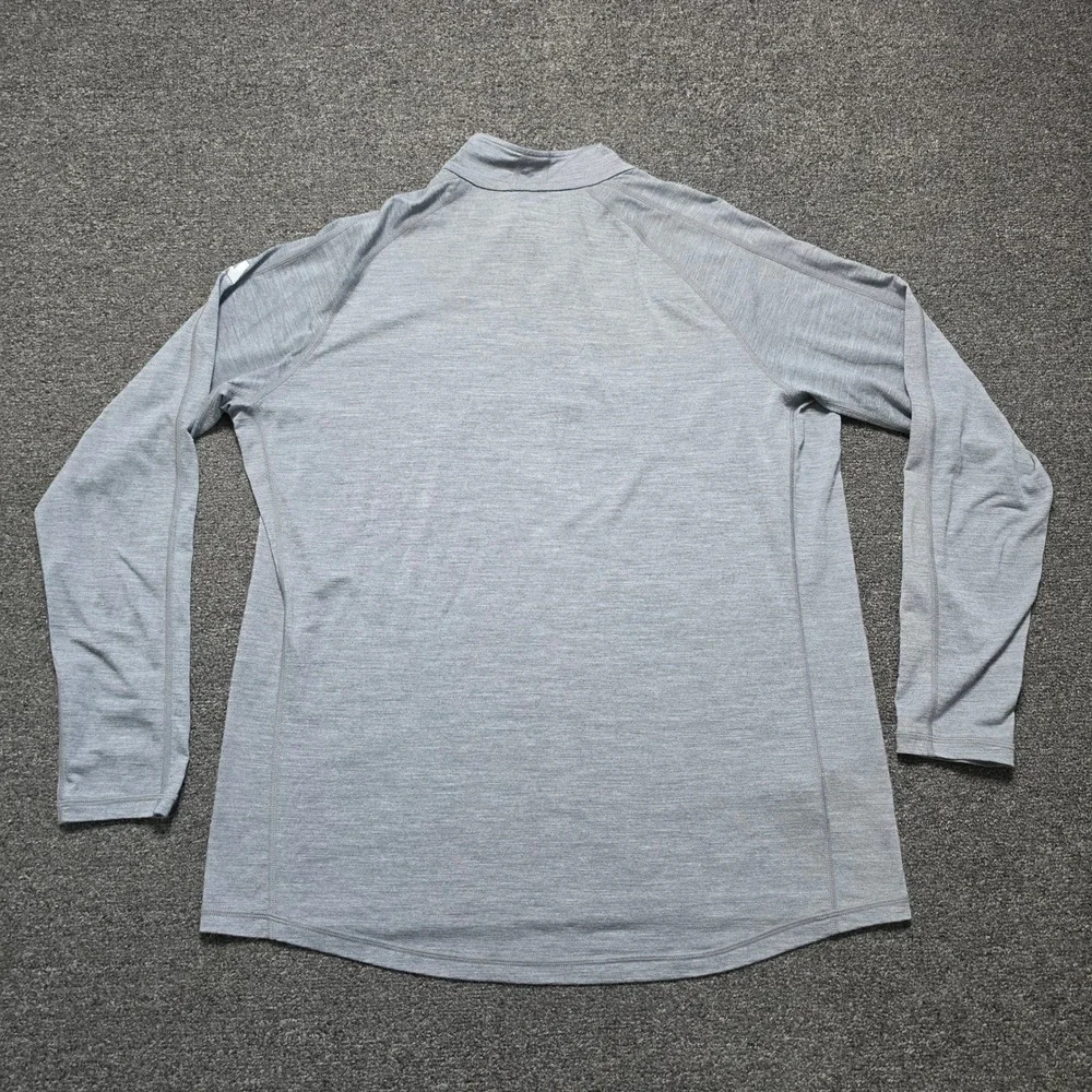 Eddie Bauer First Ascent Merino Wool 1/4 Zip Gray Mens XL Long Sleeve Outdoors